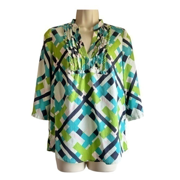 Lilly Pulitzer Sabine Ruffle Top - Picture 1 of 8